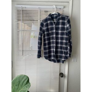 Madewell Flannel in Black and White Plaid